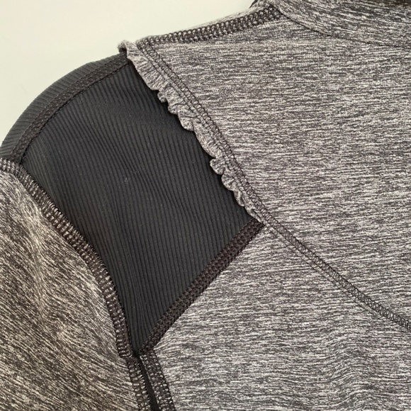 LULULEMON Run Your Heart Out Pullover 1/2 Zip Size 8 Heathered Black - Picture 14 of 16